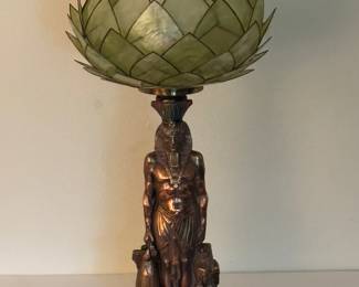 Egyptian Revival Papyrus Style Lamp