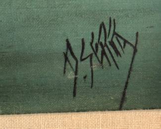 Signed Original Oil Painting (32.5" W x 25" H w/Frame