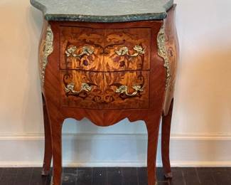 Antique Louis XV Style Marble Top End Table