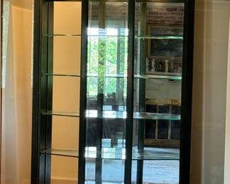 Large Green Curio Cabinet w/Light