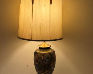 Satsuma Design Lamp w/Teak Base (Lamp Shade Sold Separately)