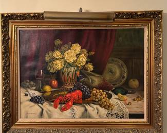Harry Graff "Still Life" Painting  (27" H x 35" W w/Frame)
