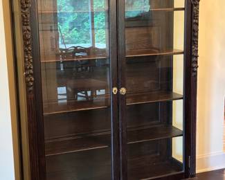 Hunter's Style Carved Display Cabinet
