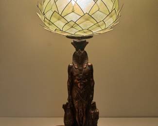 Egyptian Revival Papyrus Style Lamp