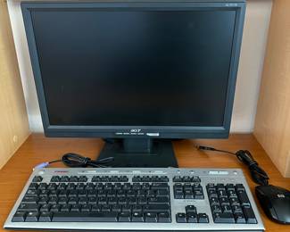 Acer Monitor, Compaq Keyboard and Computer