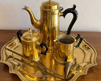 MCM Brass Tea and Coffee Set