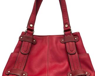 Red Leather Bag (Not Coach)