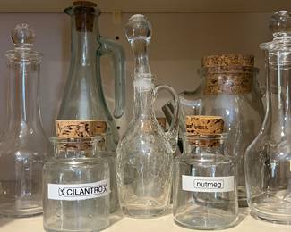 Assorted Cruets, Storage jars