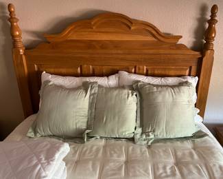 Queen Bedroom: Sumter Cabinet Co Bed Frame, 2 Nightstands and Dresser w Mirror, Sealy Posturepedic Mattress/BS, (THIS Bedding IS Available)