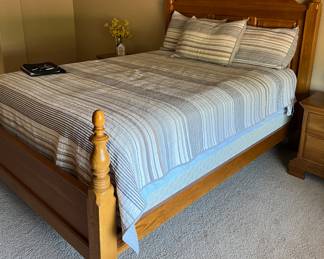 Queen Bedroom: Sumter Cabinet Co Bed Frame, Sealy Posturepedic Mattress/BS, 2 Nightstands (Bedding not included)