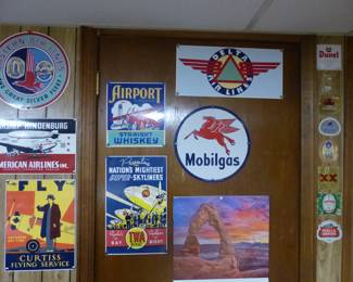 Collectibles signs including aviation & airlines