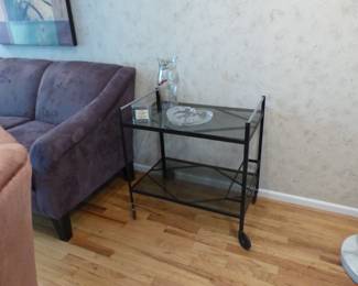 Rolling bar cart