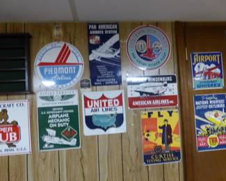 Collectibles signs including aviation & airlines