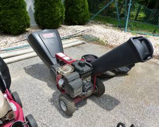 Garage completely loaded with stuff including tool chests, tool boxes, hand tools, power tools, garden tools, lawn mowers, trimmers, ladders, compressor, decorations, new sinks in boxes, carts, sleds, snowboards, pails and much more!!