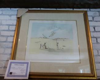 Salvador Dali pencil signed etching "Epreuve d' Artiste"