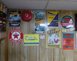 Collectibles signs including aviation & airlines