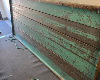 Vintage table. The legs are tucked behind. 