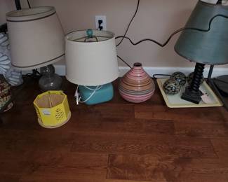 The teal lamp has been removed from the sale via a family member