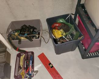 BASEMENT items....Tools, Holiday, shelving etc...