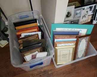 Numerous picture frames & Pictures with various sayings...