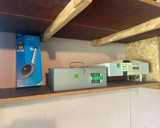 Center is soil sampler and right is radio