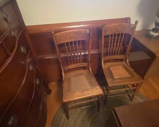 Matching dining chairs and Waterfall headboard/footboard