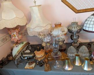 Three (one cracked) STEUBEN art glass shades...marked.