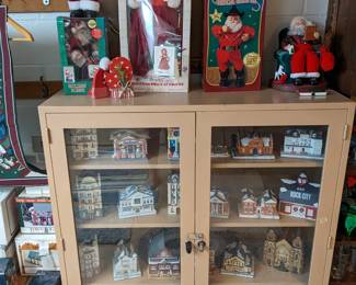 Christmas and metal cabinet