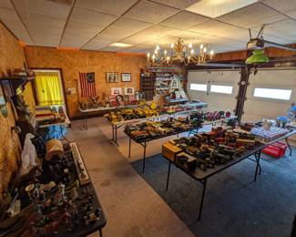 The garage with a chandelier of course!