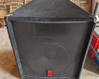 One of two large speakers 