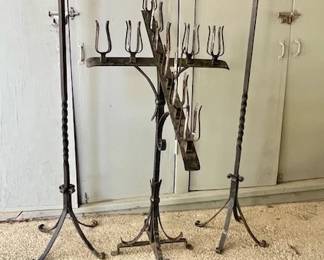 3 Piece Wrought Iron Candle Set