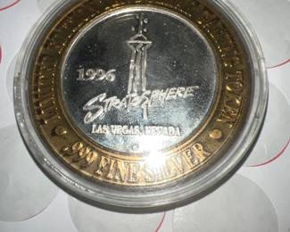 1996 Sterling Silver Stratosphere Casino Token