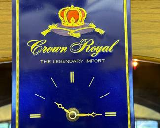 Vintage CROWN ROYAL Blue Box Wall Clock