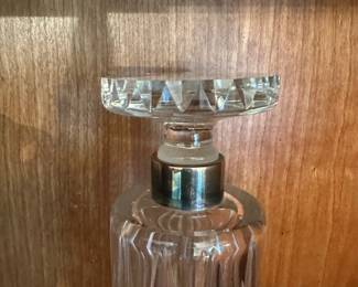 German Crystal Carafe with Sterling Silver Cuff