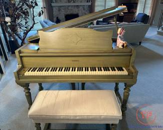 1950's KIMBALL French Provincial Style Grand Piano with Bench
