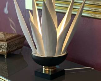 Agave Floral Ceramic Table Lamp