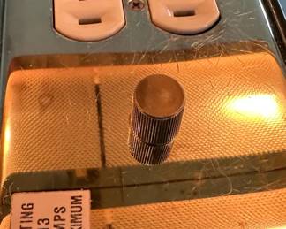 ELLO Hollywood Regency Brass and Smoked Glass Headboard with King Size Bed