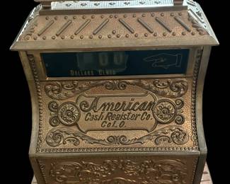 Early 1900's AMERICAN CASH REGISTER CO Heavy Brass Countertop Cash Register