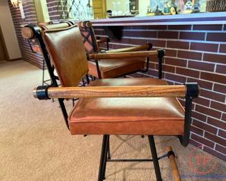 1960's Barstools by Inca Products in the Style of CLEO BALDON