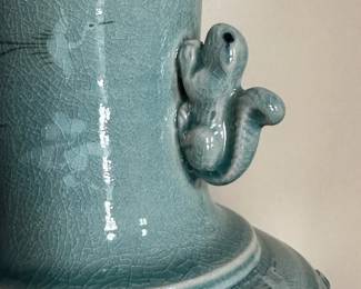 Korean Reticulated Celadon Vase