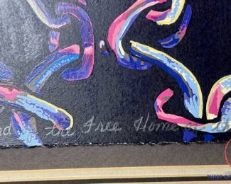 Earl Biss (1947-1998) "Land of the Free Home of the Brave" 1991 H.C. Edition Serigraph