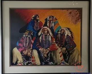 Earl Biss (1947-1998) "Land of the Free Home of the Brave" 1991 H.C. Edition Serigraph