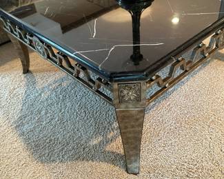Marble Topped Square Cocktail Table
