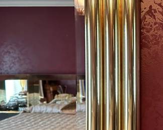Large Brass Hollywood Regency Wall Mirror