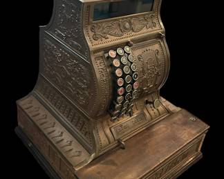 Early 1900's AMERICAN CASH REGISTER CO Heavy Brass Countertop Cash Register