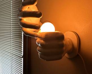 Vintage Ceramic Hands Light Fixture 
