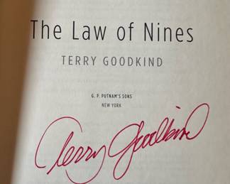 TERRY GOODKIND Signed First Edition “The Law of Nines”