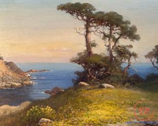 Original ROBERT WOOD (1889 - 1979) Oil on Canvas "Floral Path" (25" x 21")