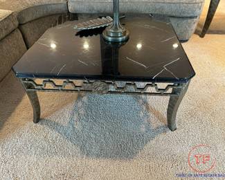 Marble Topped Square Cocktail Table