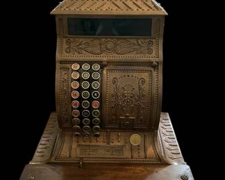 Early 1900's AMERICAN CASH REGISTER CO Heavy Brass Countertop Cash Registeramer